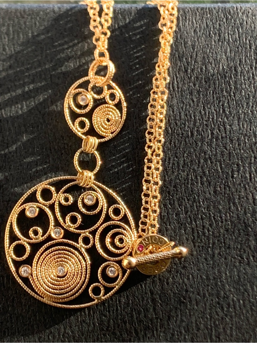 Roberto Coin 18k Gold Mauresque Spiral Circle  Necklace